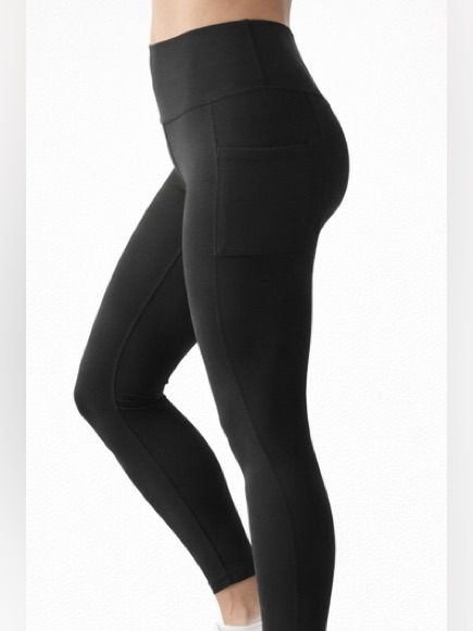 Macy’s Buttery Soft Leggings Tummy Control High Rise Side Pockets Athleisure Nwt